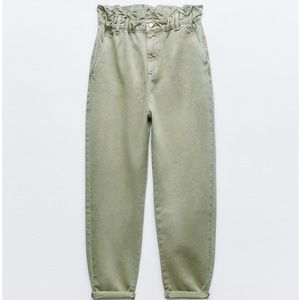 Zara High-waisted Paperbag Baggy Jeans | Size 10